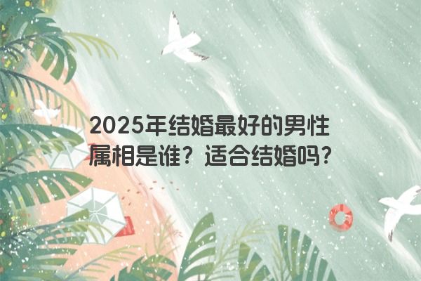 2025年结婚最好的男性属相是谁？适合结婚吗？