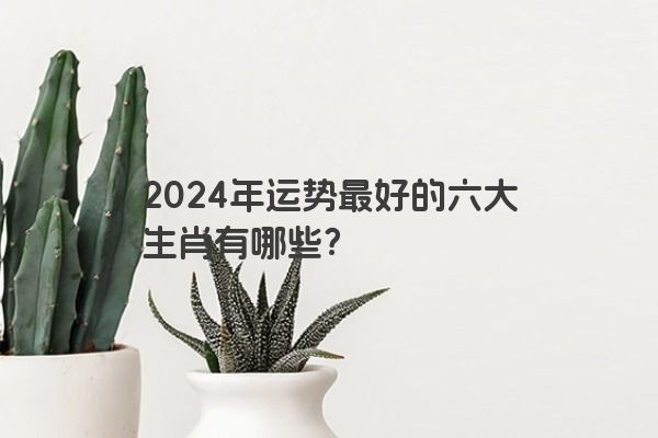 2024年运势最好的六大生肖有哪些？