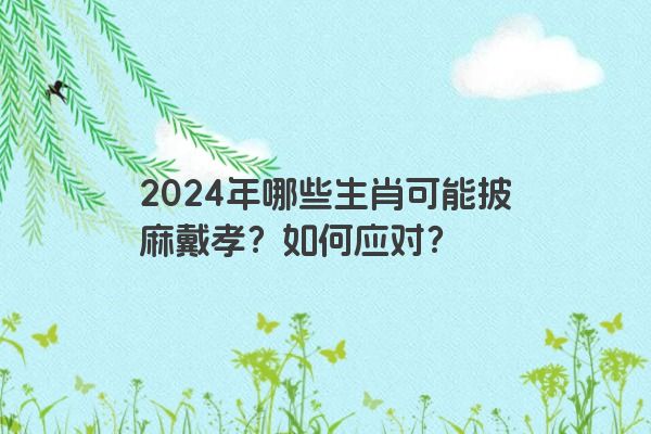 2024年哪些生肖可能披麻戴孝？如何应对？
