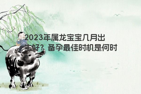 2023年属龙宝宝几月出生好？备孕最佳时机是何时？