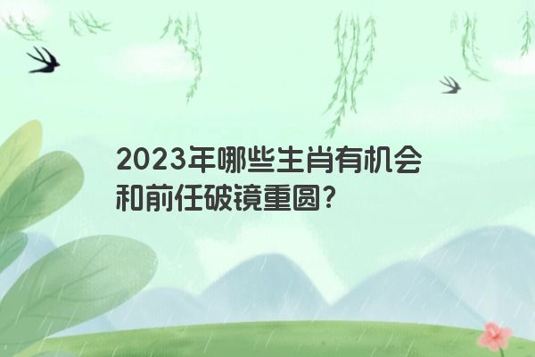 2023年哪些生肖有机会和前任破镜重圆？