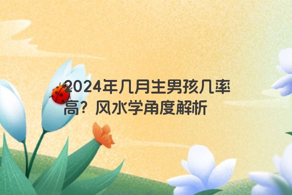 2024年几月生男孩几率高？风水学角度解析