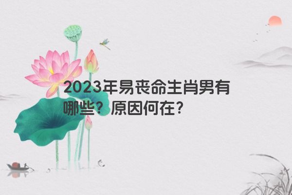 2023年易丧命生肖男有哪些？原因何在？