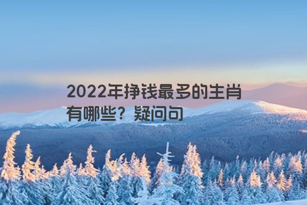 2022年挣钱最多的生肖有哪些？疑问句