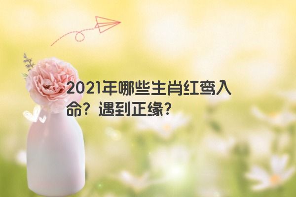 2021年哪些生肖红鸾入命？遇到正缘？