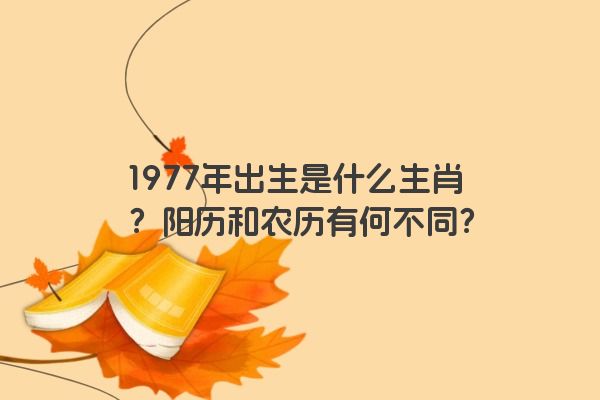 1977年出生是什么生肖？阳历和农历有何不同？