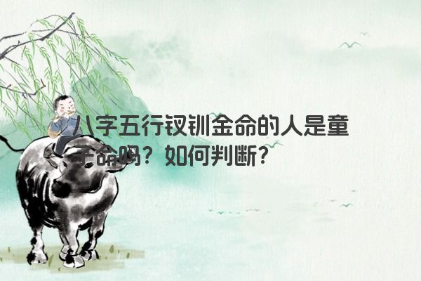 八字五行钗钏金命的人是童子命吗？如何判断？