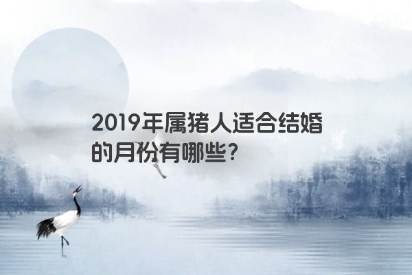 2019年属猪人适合结婚的月份有哪些？