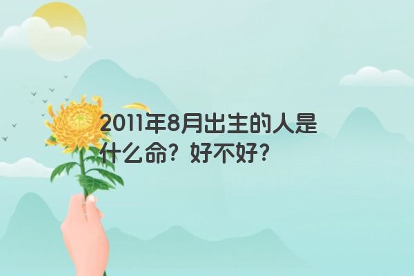 2011年8月出生的人是什么命？好不好？