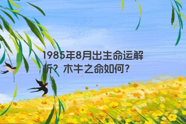 1985年8月出生命运解析？木牛之命如何？