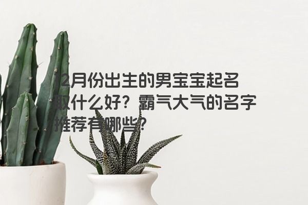 12月份出生的男宝宝起名取什么好？霸气大气的名字推荐有哪些？