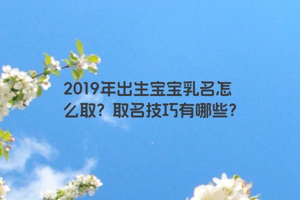 2019年出生宝宝乳名怎么取？取名技巧有哪些？
