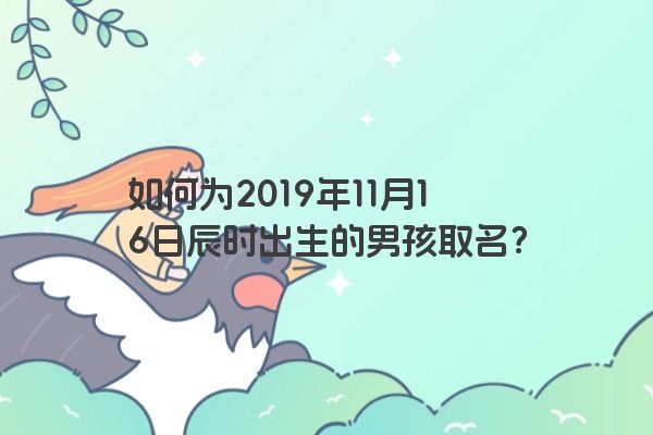 如何为2019年11月16日辰时出生的男孩取名？
