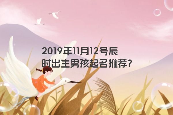 2019年11月12号辰时出生男孩起名推荐？