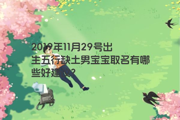 2019年11月29号出生五行缺土男宝宝取名有哪些好建议？