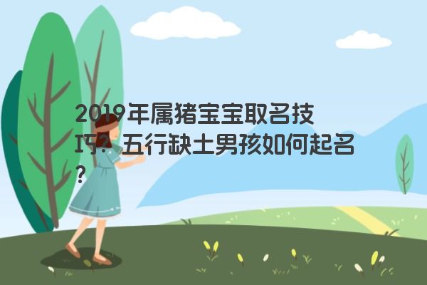 2019年属猪宝宝取名技巧？五行缺土男孩如何起名？