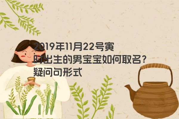 2019年11月22号寅时出生的男宝宝如何取名？疑问句形式