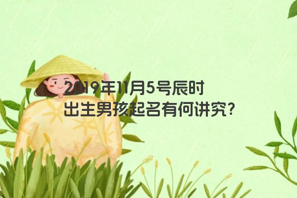 2019年11月5号辰时出生男孩起名有何讲究？