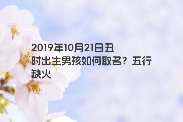 2019年10月21日丑时出生男孩如何取名？五行缺火