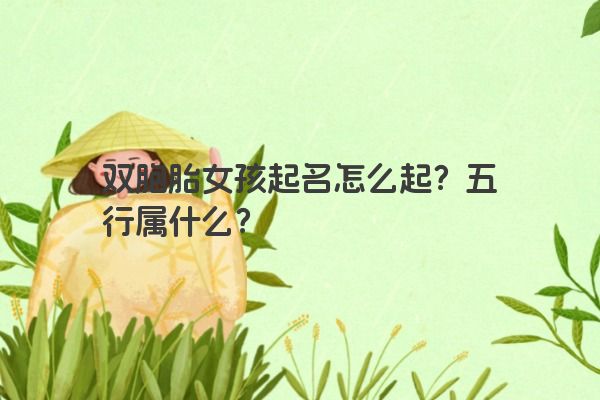 双胞胎女孩起名怎么起？五行属什么？