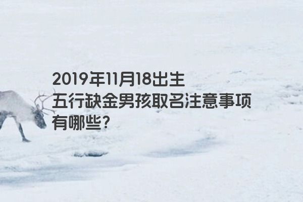 2019年11月18出生五行缺金男孩取名注意事项有哪些？