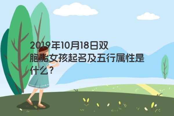 2019年10月18日双胞胎女孩起名及五行属性是什么？