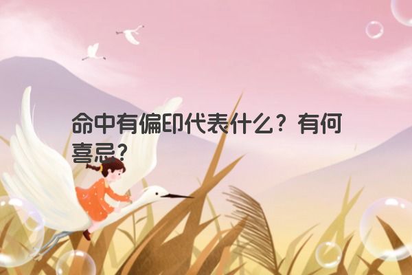 命中有偏印代表什么？有何喜忌？
