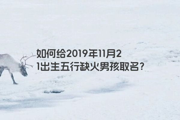 如何给2019年11月21出生五行缺火男孩取名？