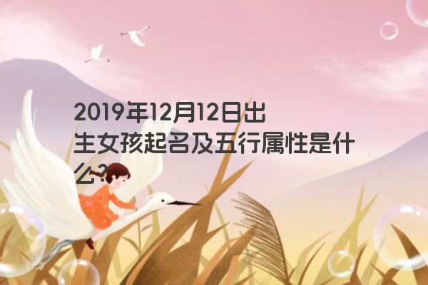 2019年12月12日出生女孩起名及五行属性是什么？