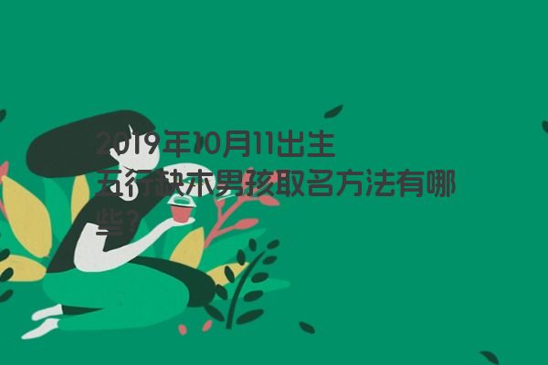 2019年10月11出生五行缺木男孩取名方法有哪些？