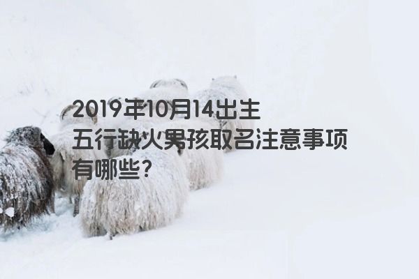 2019年10月14出生五行缺火男孩取名注意事项有哪些？