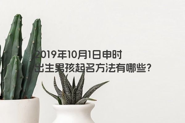 2019年10月1日申时出生男孩起名方法有哪些？