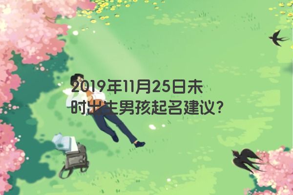 2019年11月25日未时出生男孩起名建议？