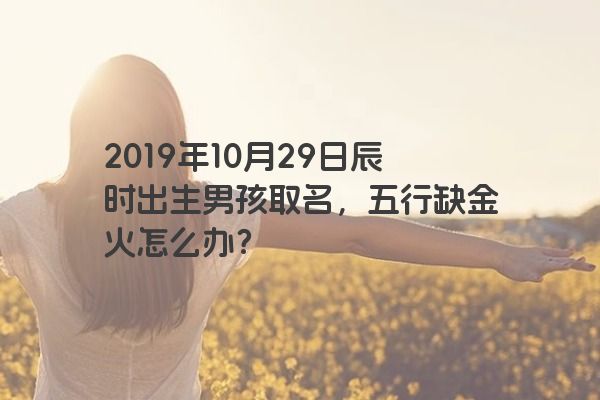 2019年10月29日辰时出生男孩取名，五行缺金火怎么办？