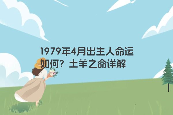 1979年4月出生人命运如何？土羊之命详解