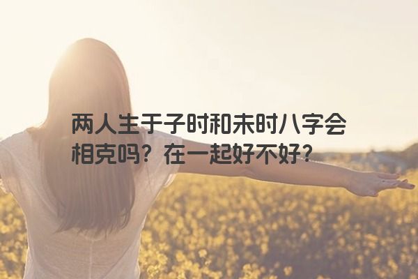 两人生于子时和未时八字会相克吗？在一起好不好？