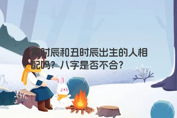 寅时辰和丑时辰出生的人相配吗？八字是否不合？