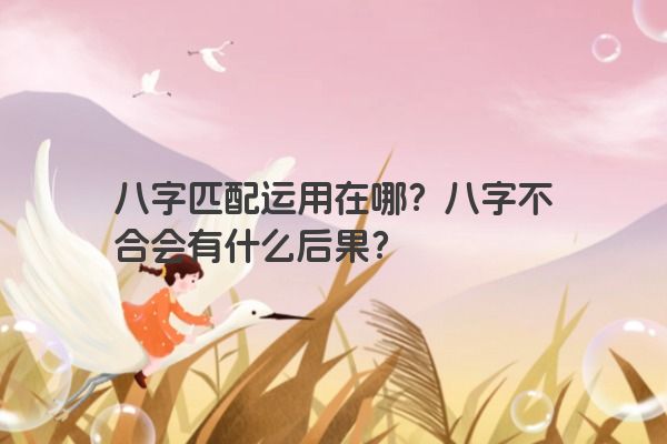 八字匹配运用在哪？八字不合会有什么后果？