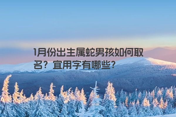 1月份出生属蛇男孩如何取名？宜用字有哪些？