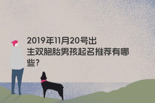 2019年11月20号出生双胞胎男孩起名推荐有哪些？