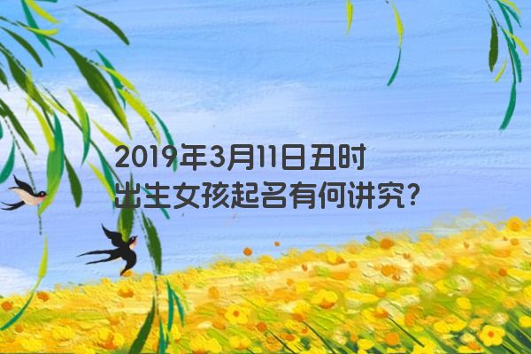 2019年3月11日丑时出生女孩起名有何讲究？