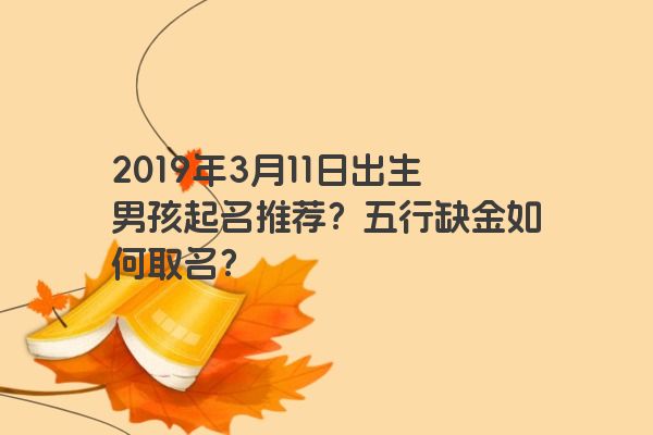 2019年3月11日出生男孩起名推荐？五行缺金如何取名？