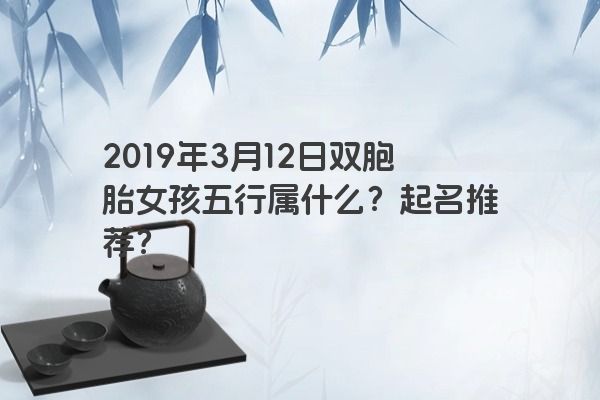 2019年3月12日双胞胎女孩五行属什么？起名推荐？