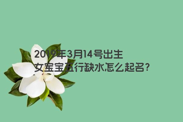 2019年3月14号出生女宝宝五行缺水怎么起名？