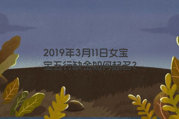 2019年3月11日女宝宝五行缺金如何起名？