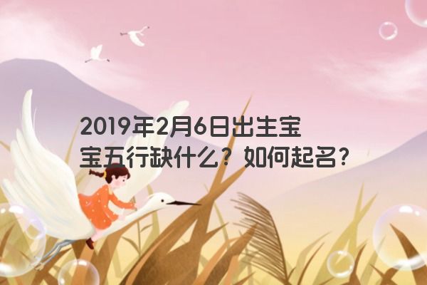 2019年2月6日出生宝宝五行缺什么？如何起名？
