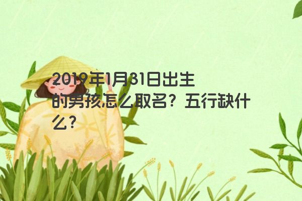 2019年1月31日出生的男孩怎么取名？五行缺什么？