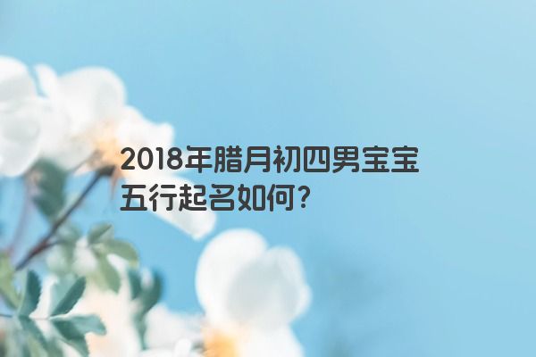 2018年腊月初四男宝宝五行起名如何？