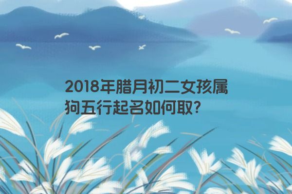 2018年腊月初二女孩属狗五行起名如何取？