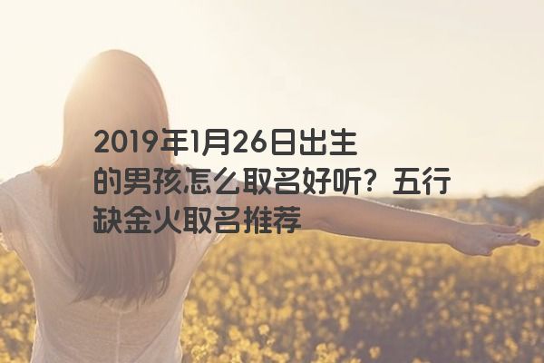 2019年1月26日出生的男孩怎么取名好听？五行缺金火取名推荐
